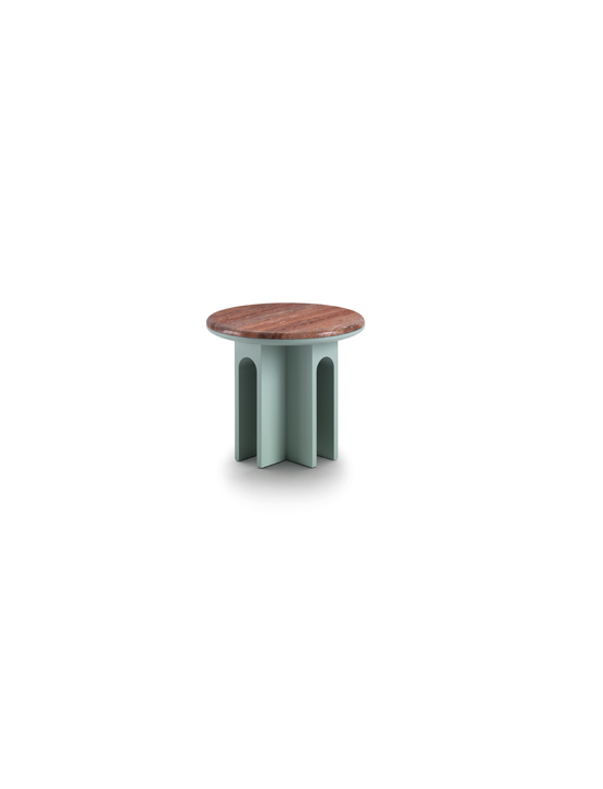 arflex-Arcolor-petitetable-service-rond-design-Jaime-Hayon-marbre-Carrara-Marquinia-Quarzite-silver-travertin-salon-bureau-collectivité-projet-luxe-madeinitaly-moderne-contemporain